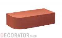 Кирпич лицевой керамический полнотелый радиусный КС-Керамик красный гладкий, 250*120*65 мм