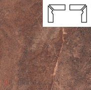 Клинкерный плинтус под ступень-флорентинер Interbau Abell Rotbraun 271