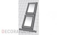 Оклад VELUX EDW 2000 + гидро- и теплоизоляция VELUX BDX 2000 (комплект), 1140*1400 мм