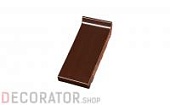 Клинкерный водоотлив Terca Dark brown глазурованный, 250*105*30 мм