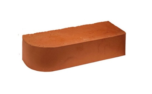 Кирпич облицовочный радиусный полнотелый Terca Red гладкий, 250*85*65 мм