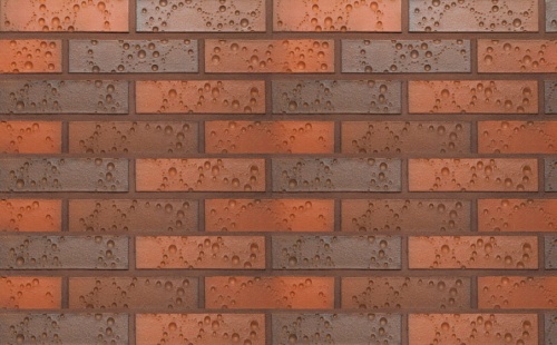 Кирпич облицовочный керамический пустотелый Terca Red flame редуцированный космос, 250*85*65 мм