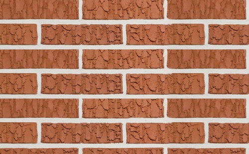 Кирпич облицовочный керамический пустотелый Terca Vulcano Red шероховатый, 250*85*65 мм