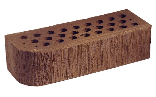 Кирпич облицовочный радиусный пустотелый Terca Terra шероховатый, 250*85*65 мм