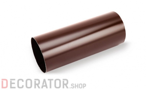 Труба водосточная GALECO сталь темно-коричневый RAL 8019 D 87 мм 1 пог.м