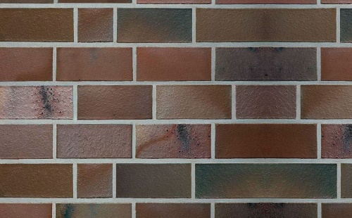 Кирпич клинкерный 7-щелевой Roben Accum schmelz blau-braun гладкий, 240*115*71 мм