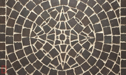 Тротуарная клинкерная мозаика Feldhaus Klinker М 609 umbra ferrum, 240*118*52 мм