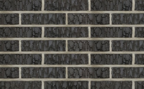 Кирпич облицовочный керамический пустотелый Terca Vulcano Antracit шероховатый, 250*85*65 мм