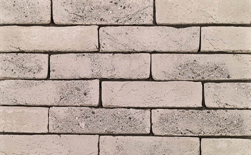 Кирпич облицовочный ручной формовки Terca Branco Genuanceerd Gesmoord, 215*65*50 мм