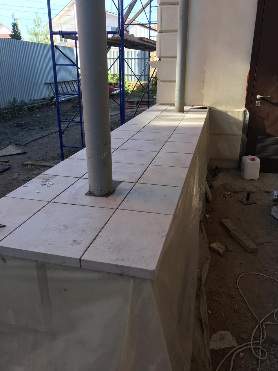 Монтаж клинкерных ступеней и плитки