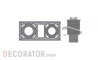Верхний комплект для дымохода SCHIEDEL UNI с вентиляционным каналом под обмуровку кирпичом, D 20/20 см