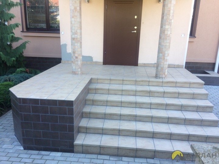 Монтаж клинкерных ступеней и плитки