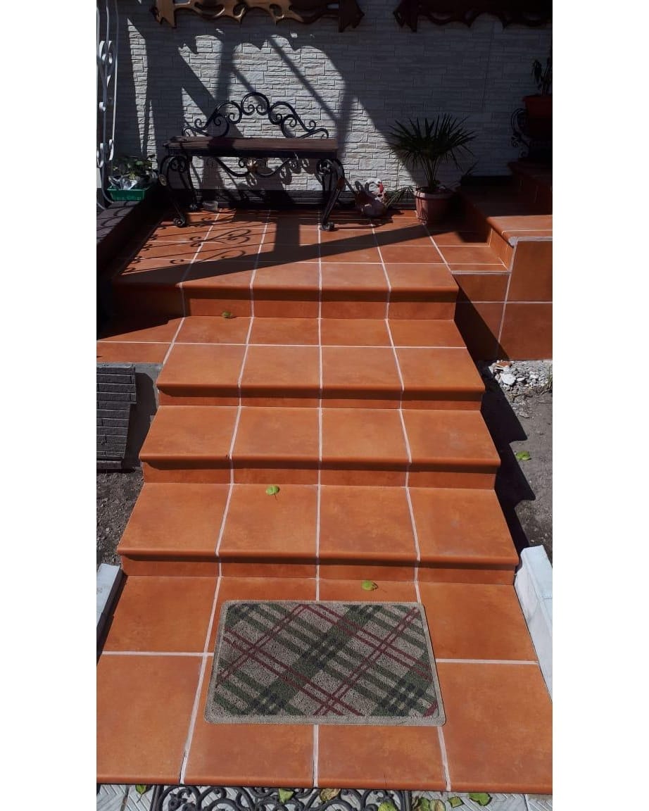 Монтаж клинкерных ступеней и плитки