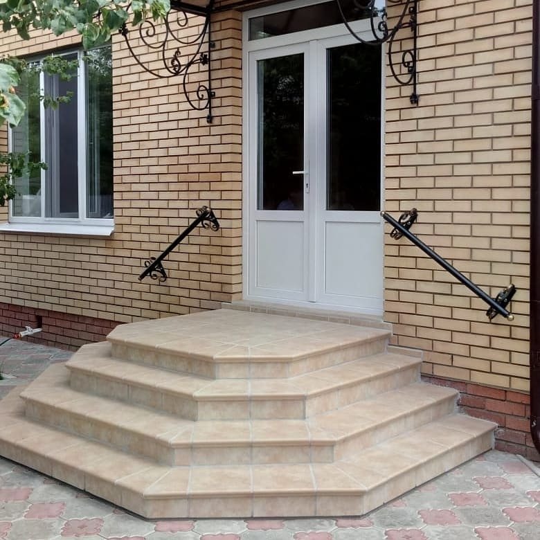 Монтаж клинкерных ступеней и плитки