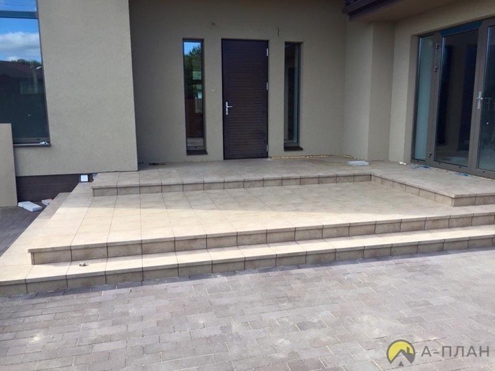 Монтаж клинкерных ступеней и плитки