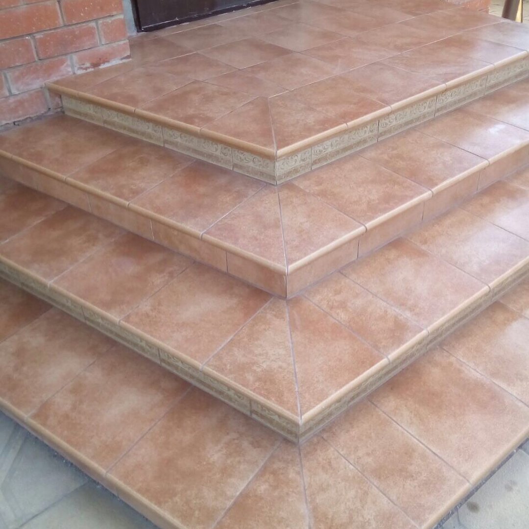 Монтаж клинкерных ступеней и плитки