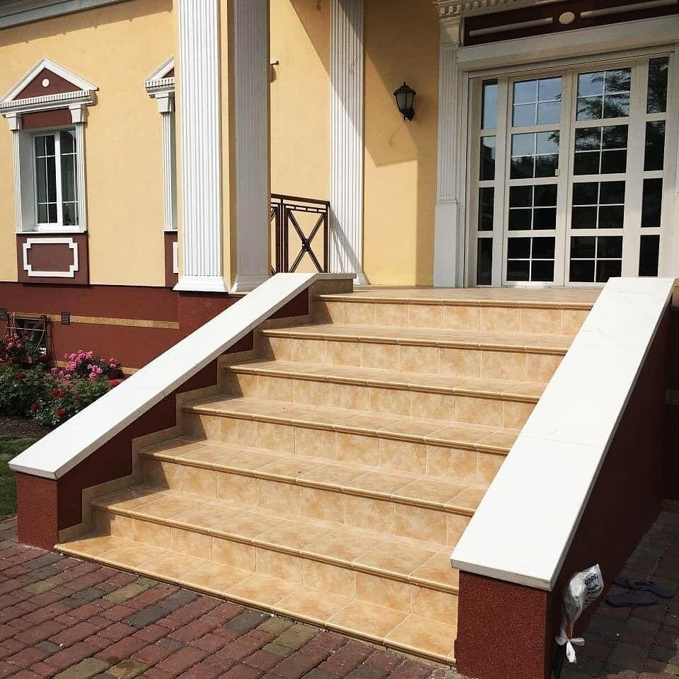 Монтаж клинкерных ступеней и плитки