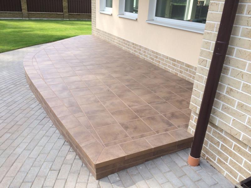 Монтаж клинкерных ступеней и плитки