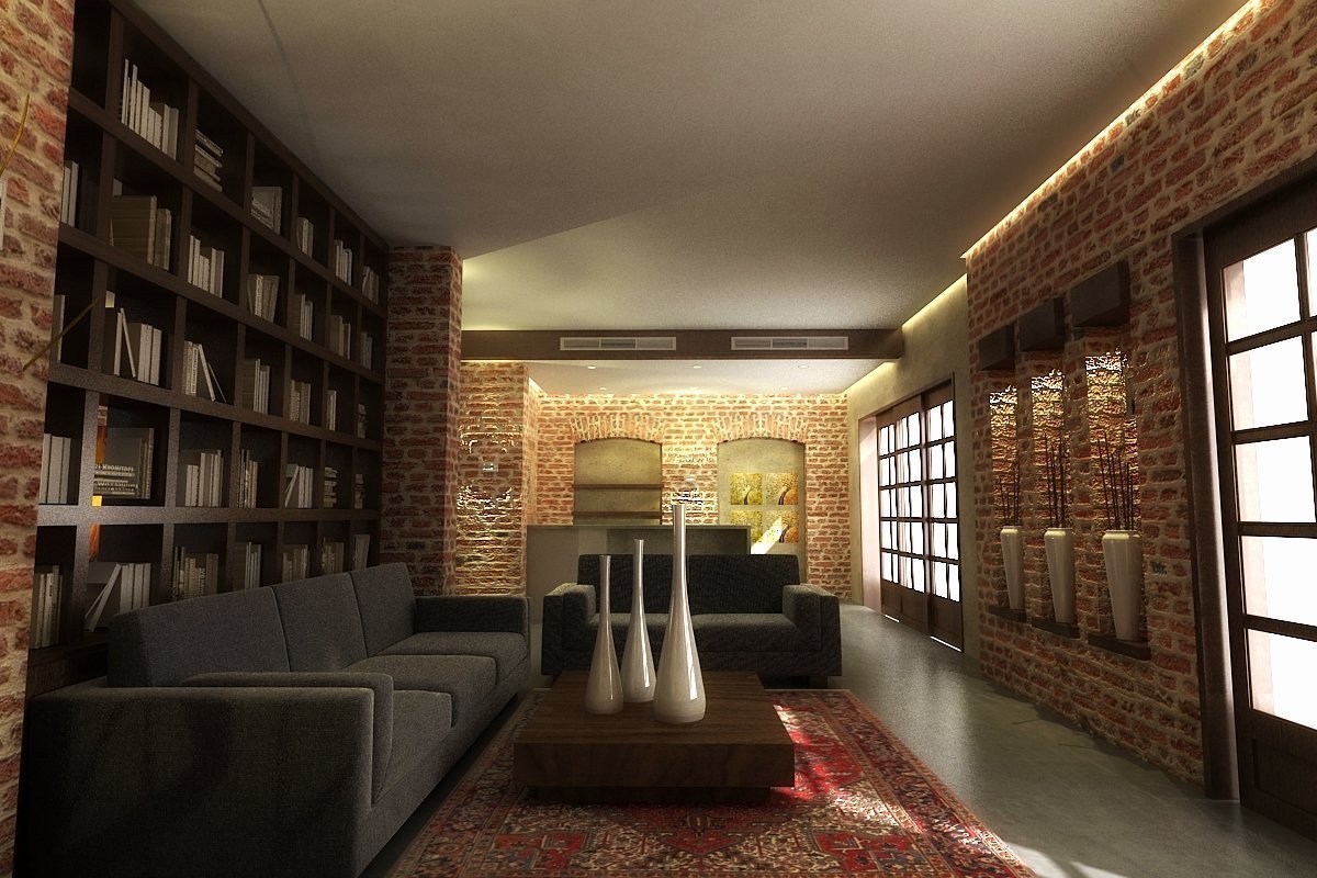 Укладка клинкера и камня в интерьере