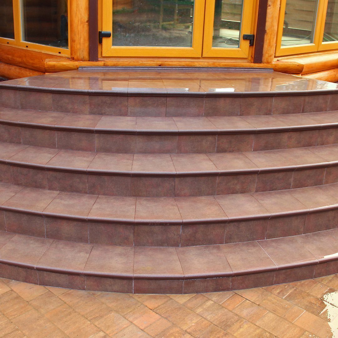 Монтаж клинкерных ступеней и плитки