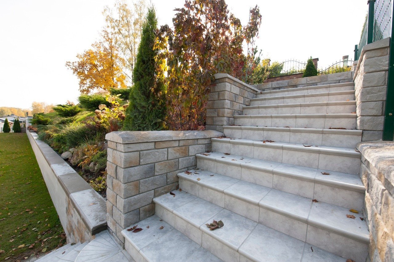 Монтаж клинкерных ступеней и плитки