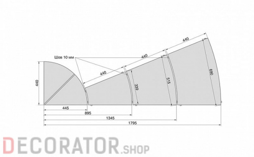 Тротуарная плитка радиальная White Hills, R2 900-64