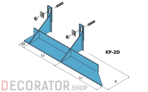 Угловой кронштейн правый BAUT KP-2D