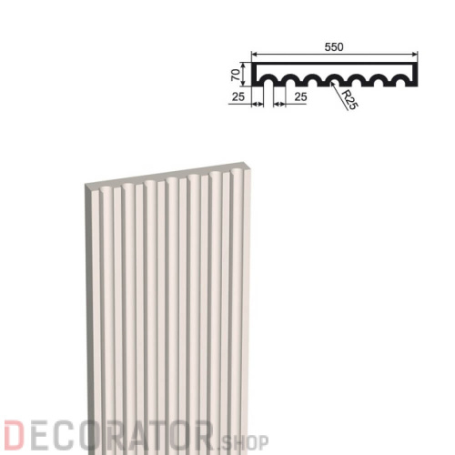 Пилястра LEPNINAPLAST ПЛВ-550/5,2000*70*550 мм