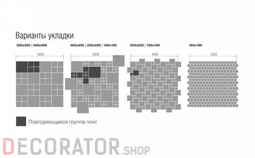 Плитка тротуарная BRAER Лувр коричневый, 200*200*60 мм