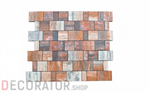 Плитка тротуарная BRAER Старый город Ландхаус Color Mix Койот, 80/160/240*160 мм