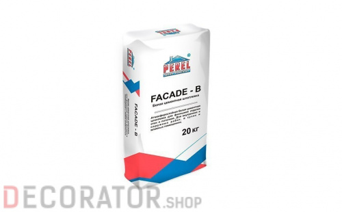 Цементная шпатлевка PEREL Facade-b 0652 белая, 20 кг