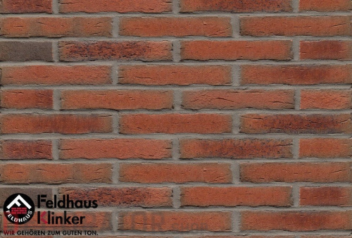 Клинкерная плитка ручной формовки Feldhaus Klinker R698 sintra terracotta bario, 240*52*17 мм