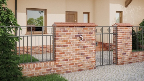 Клинкерный заборный элемент KING KLINKER Рубиновый красный (01), 79*250*42 мм