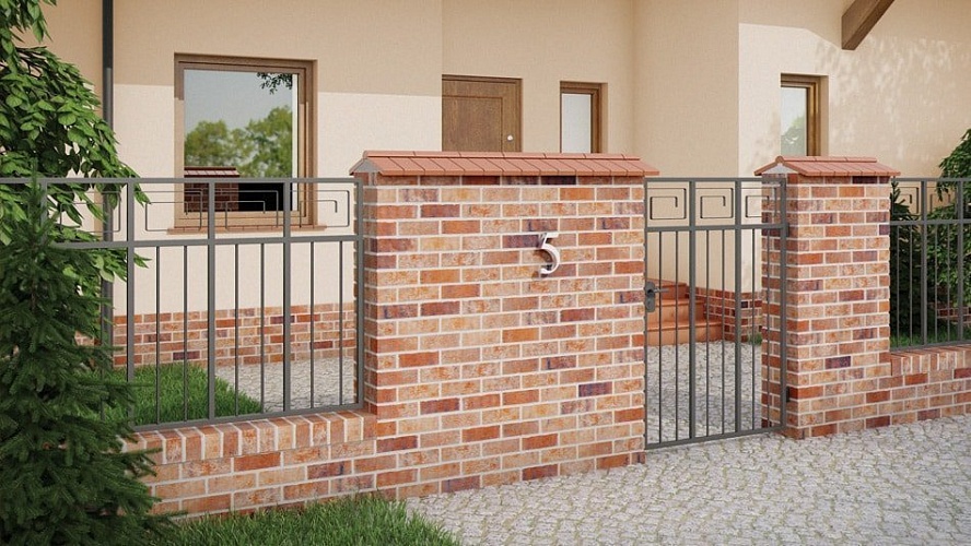 Клинкерный заборный элемент KING KLINKER Рубиновый красный (01), 79*250*42 мм