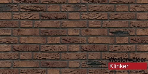 Клинкерный кирпич ручной формовки Westerwaelder WK920 Ruhrtal Mangan, 210*100*65 мм