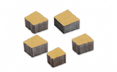 Плитка тротуарная ВЫБОР Антик 3А.6, Гранит желтый