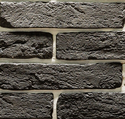 Декоративный кирпич Фабрика камня Старинный кирпич Черный