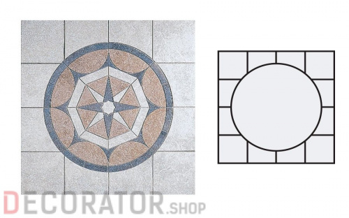 Окантовка для декора Stroeher Keraplatte Roccia 837, растр.25 см