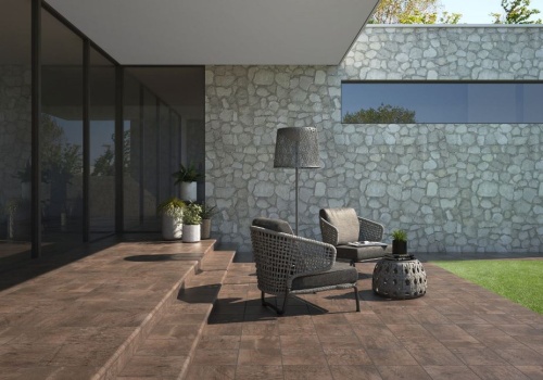 Клинкерная ступень-флорентинер Gres Aragon Itaca Marron, 330*297*14(38) мм