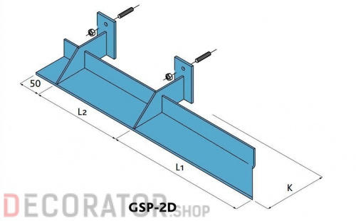 Угловой кронштейн для кирпичных перемычек правый BAUT GSP-2D