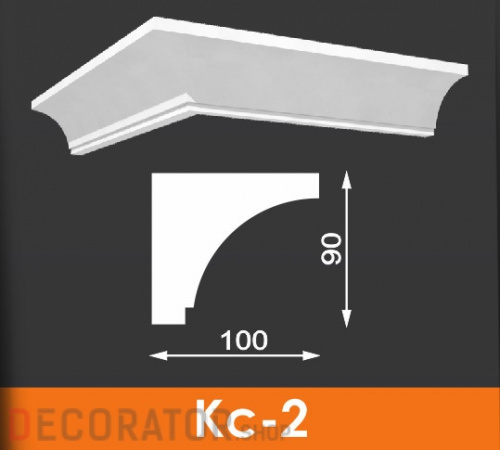 Карниз под кровлю Архитек Кс-2, 1000*90*100 мм