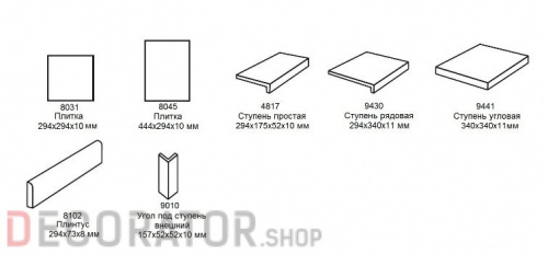 Клинкерная ступень-лофт Stroeher Keraplatte Epos 951-krios, Handglaze 3.0