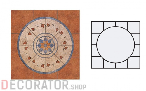 Окантовка для декора Stroeher Keraplatte Roccia 841, растр.25 см