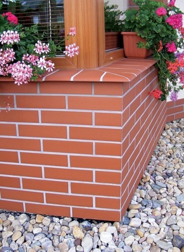 Клинкерный подоконник KING KLINKER рубиновый красный (01), 220*120*15 мм