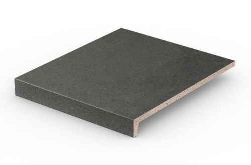 Клинкерная ступень угловая-лофт Stroeher Keraplatte Zoe 973-anthracite, Handglaze 3.0 340*340*35*11 мм