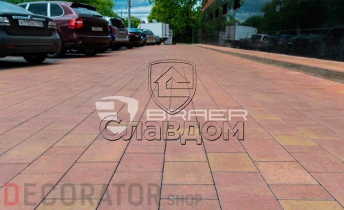 Плитка тротуарная BRAER Старый город Ландхаус Color Mix тип 9 "Закат", 80/160/240*160 мм