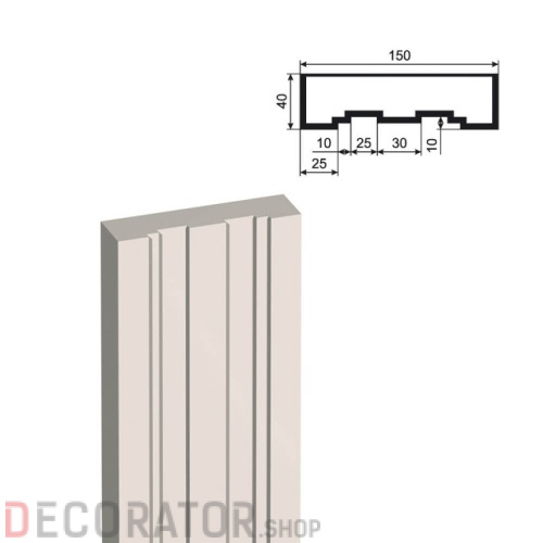 Пилястра LEPNINAPLAST ПЛВ-150/3,2000*40*150 мм