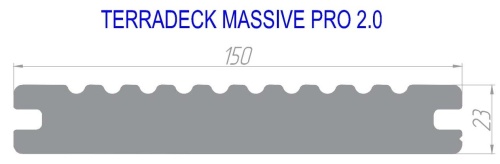 Террасная доска TERRADECK MASSIVE 2.0