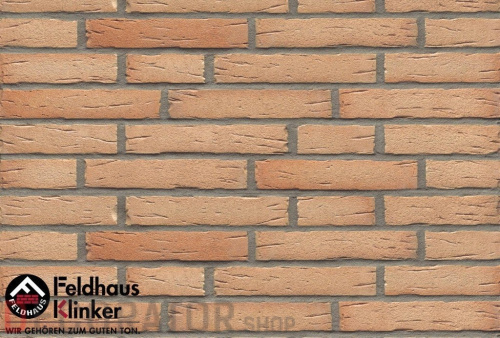 Клинкерная плитка ручной формовки Feldhaus Klinker R696 sintra crema duna, 240*52*17 мм