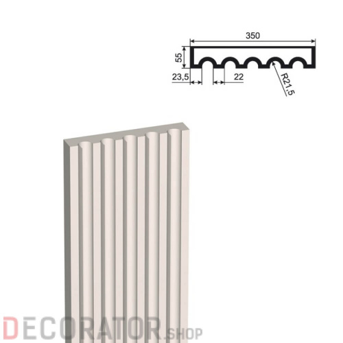 Пилястра LEPNINAPLAST ПЛВ-350/5,2500*55*350 мм